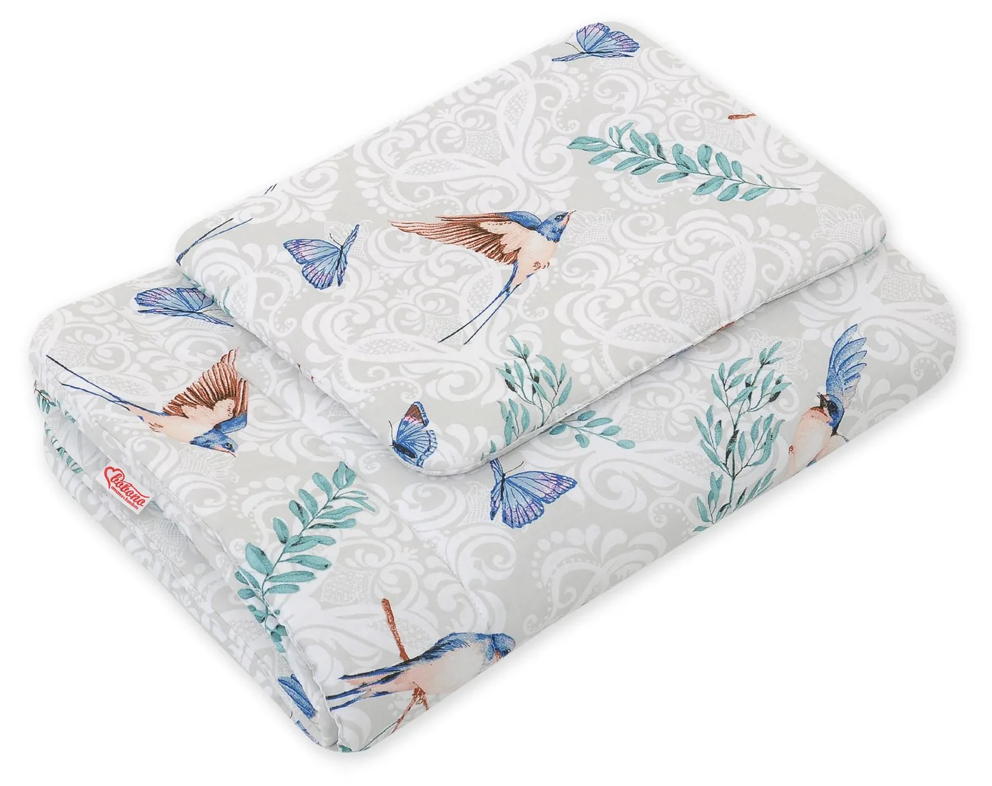 Komplet pościeli dla niemowląt z wypełnieniem 2-cz 75x100cm NEWBORN - misie niebieskie
