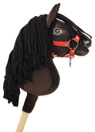 Hobby Horse Średni koń na kiju Premium ciemnobrązowy ciemogniady A4