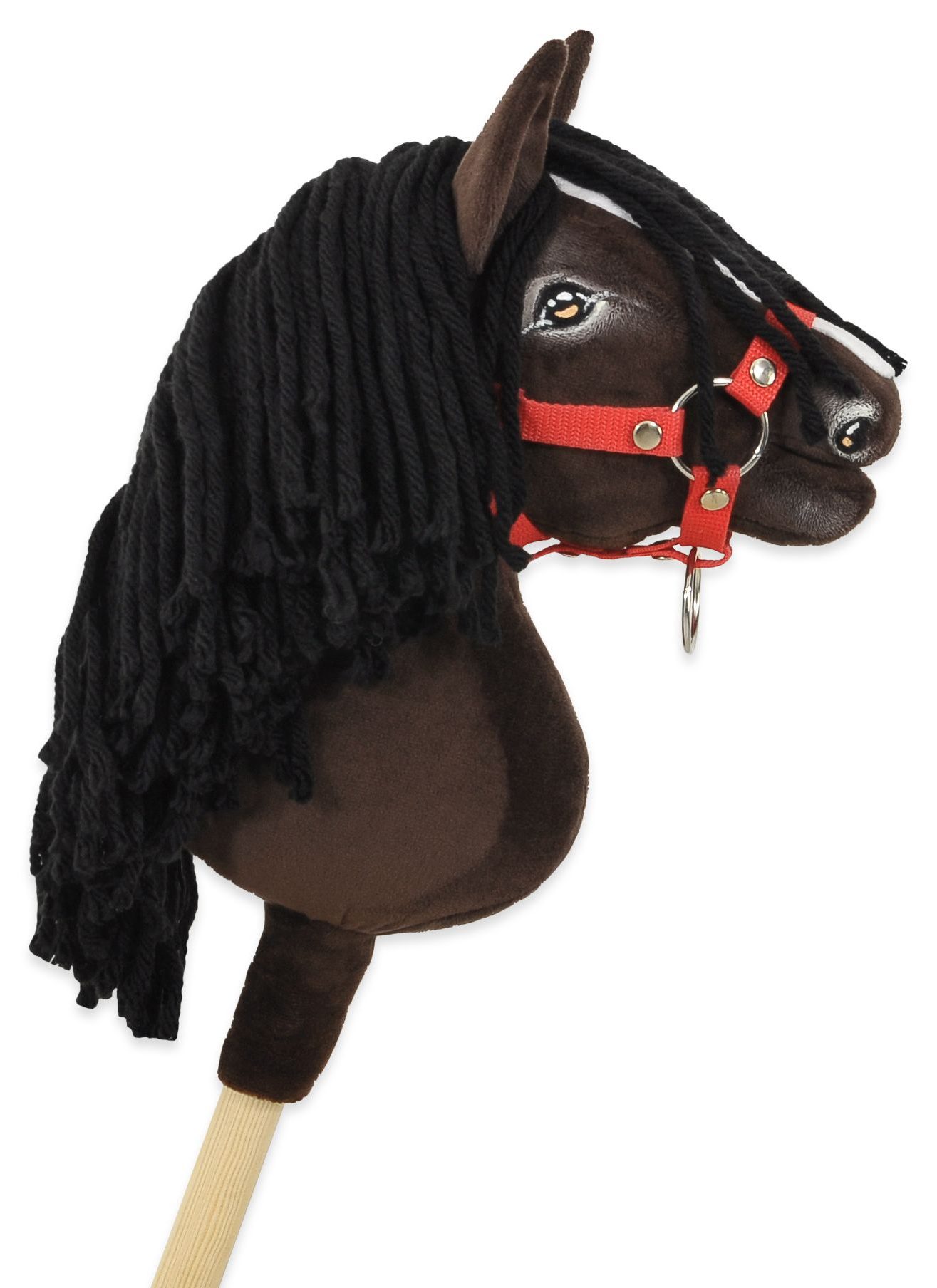 Hobby Horse Średni koń na kiju Premium ciemnobrązowy ciemogniady A4