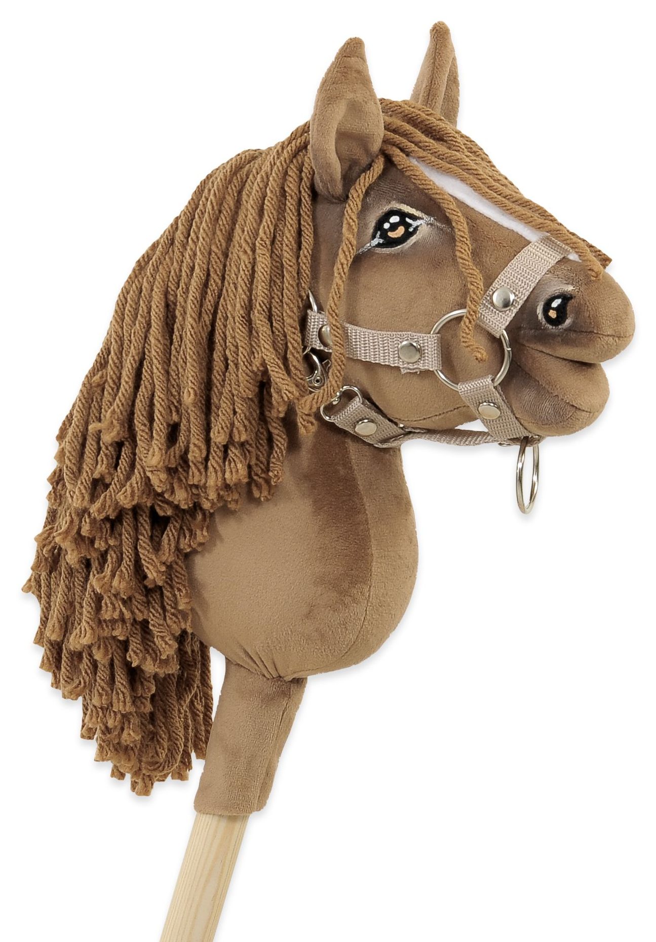 Hobby Horse Mały koń na kiju Premium brązowy jasny kasztan A5