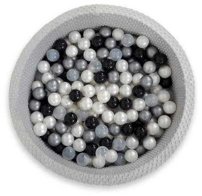 Suchy basen minky H-30 cm z piłkami 200szt.- jasnoszary