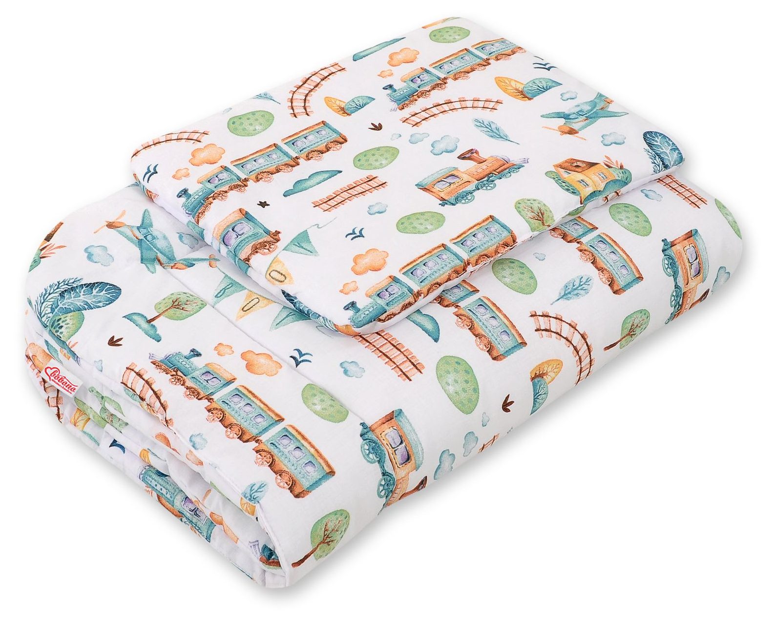 Komplet pościeli dla niemowląt z wypełnieniem 2-cz 75x100cm NEWBORN - misie niebieskie