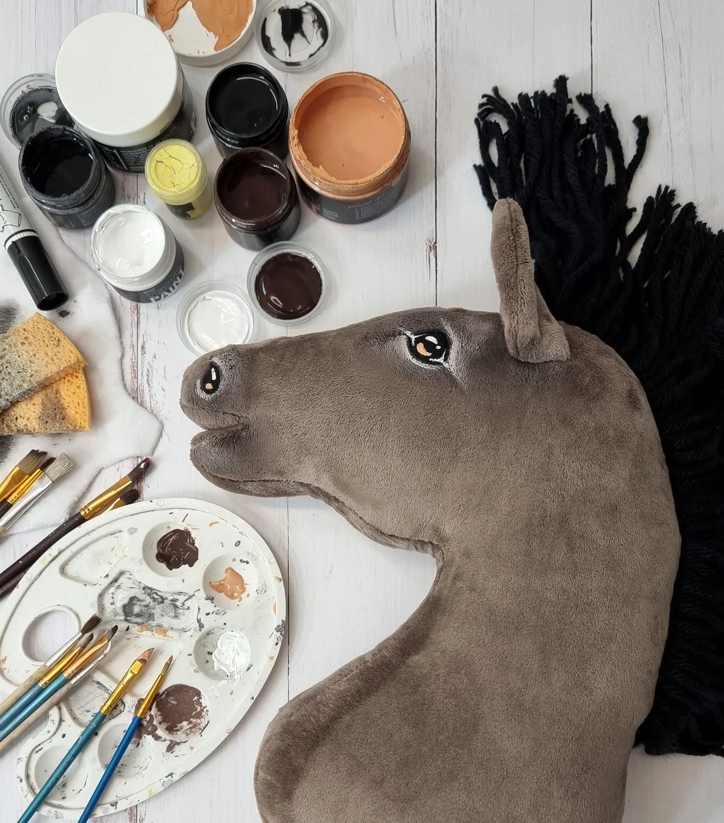 Hobby Horse Duży koń na kiju Premium - myszaty A3