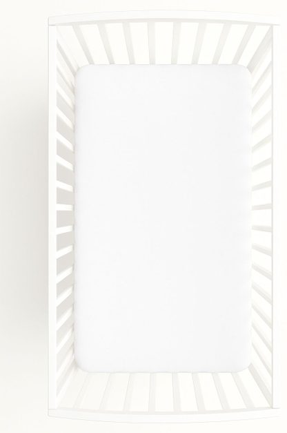 Prześcieradło jersey bawełna z gumką  do łóżeczka 120x60cm - białe