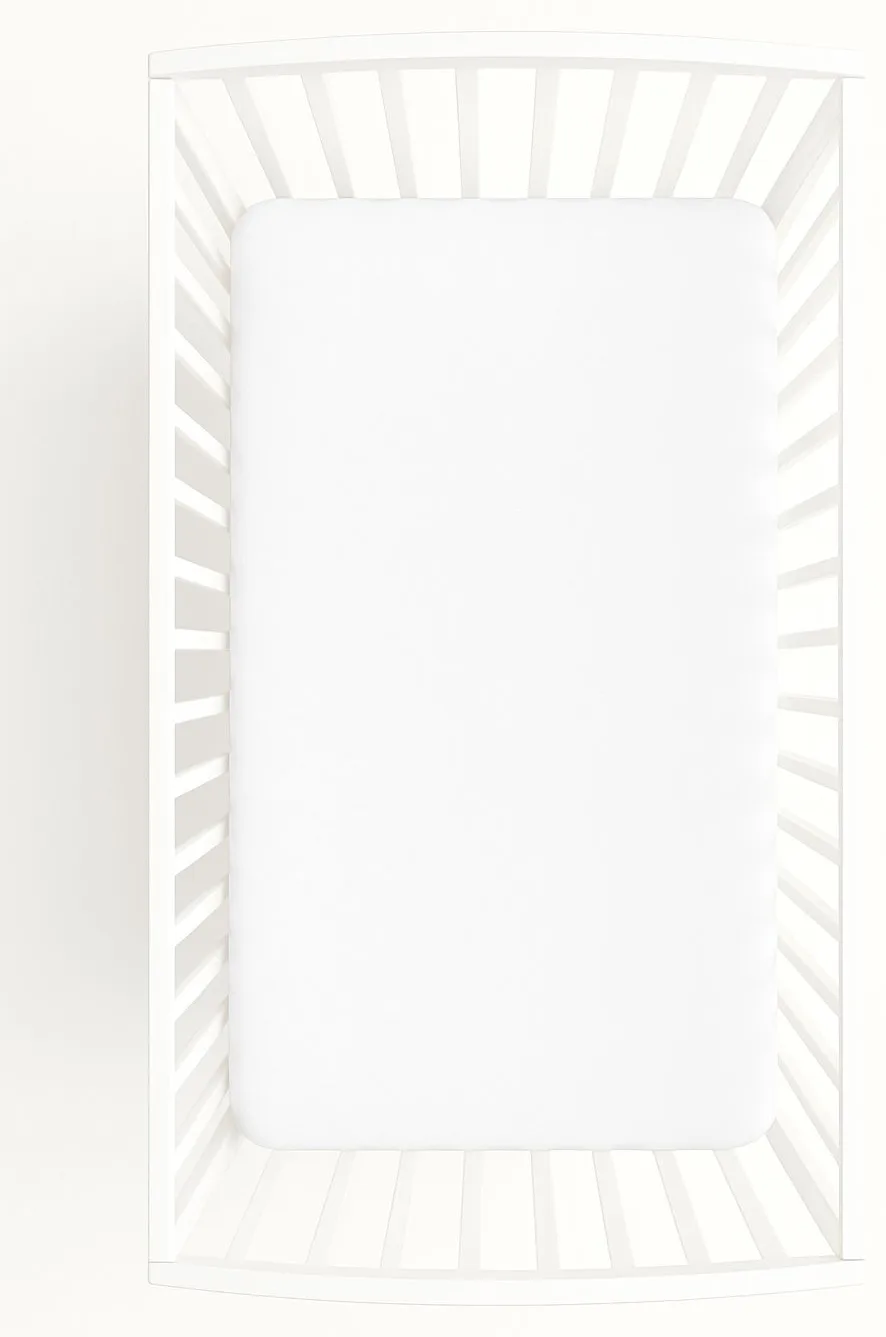 Prześcieradło jersey bawełna z gumką  do łóżeczka 120x60cm - białe
