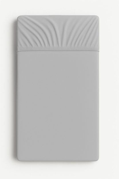 Prześcieradło jersey bawełna z gumką  do łóżeczka 120x60cm - szare