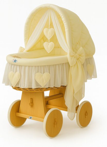 Kosz Mojżesza z budką- Little Angel biały