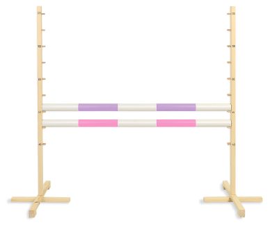 Przeszkoda skokowa do Hobby Horse 120cm, dwie belki - jasny fiolet i jasny róż