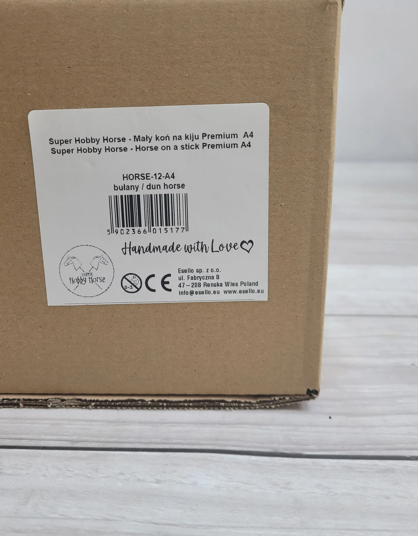 Hobby Horse Średni koń na kiju Premium beżowy bułany A4