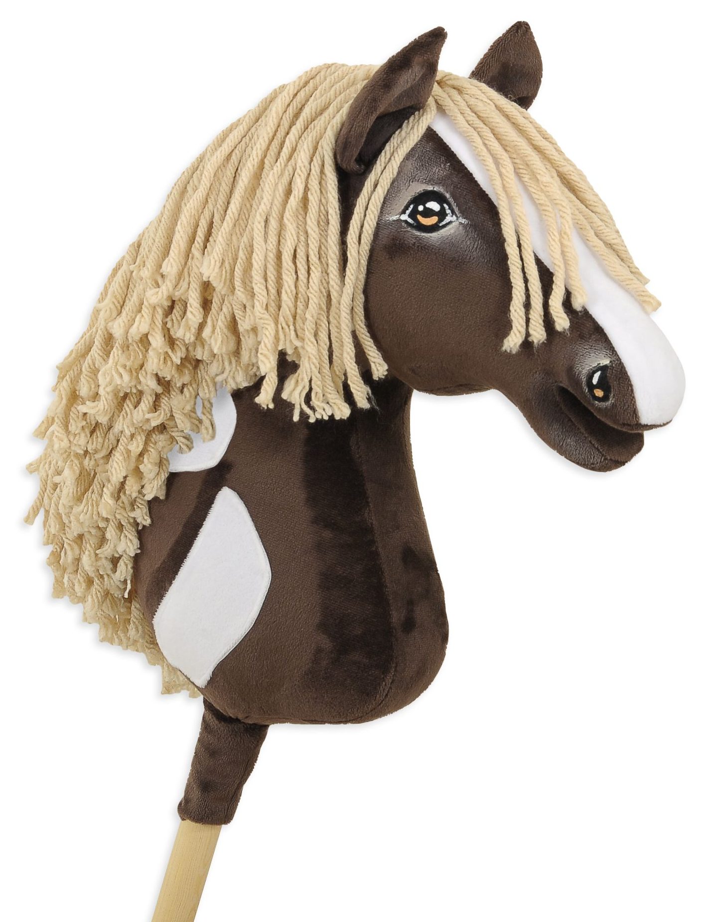 Hobby Horse Duży koń na kiju Premium - western IV ciemnogniady z jasną grzywą A3