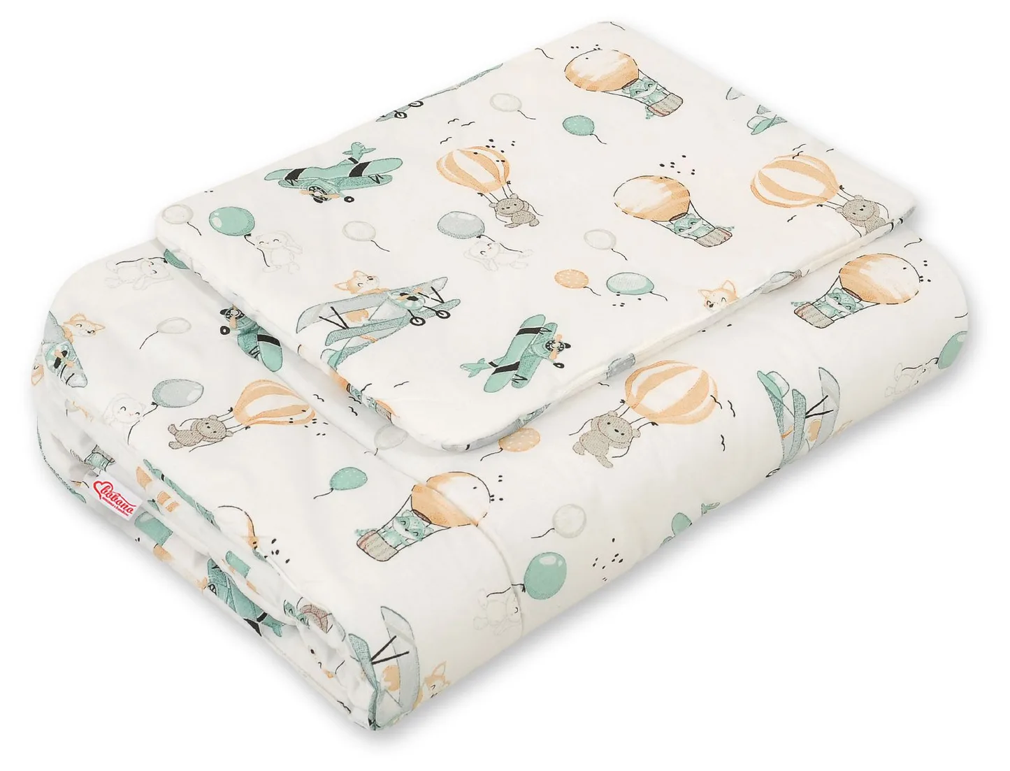 Komplet pościeli dla niemowląt z wypełnieniem 2-cz 75x100cm NEWBORN - misie niebieskie