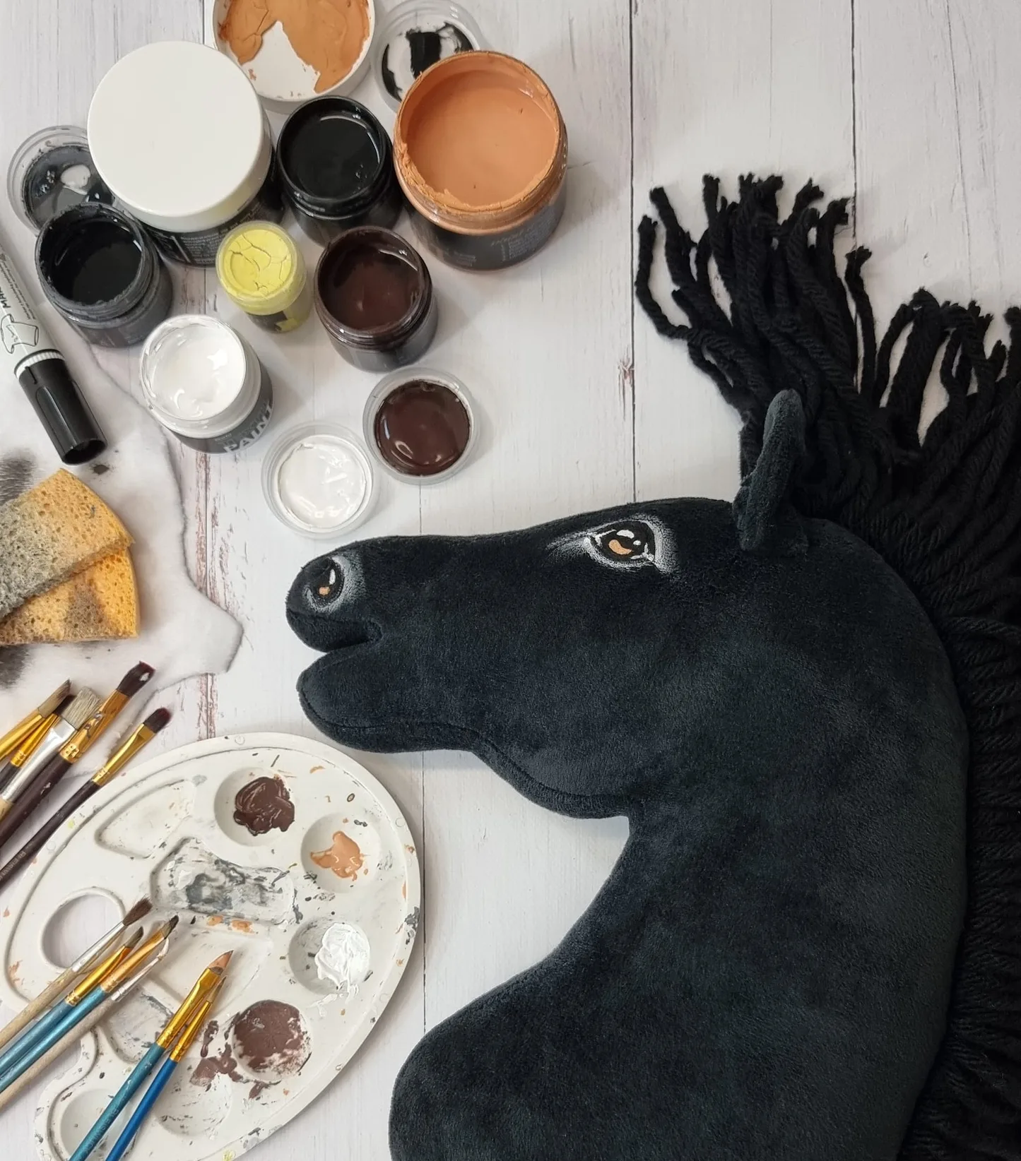 Hobby Horse Duży koń na kiju Premium - kary A3