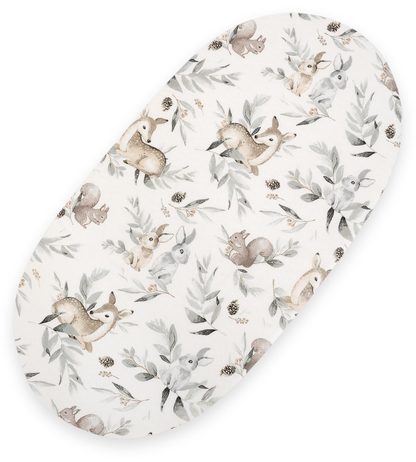 Prześcieradło bawełniane do kosza Mojżesza Boho wózka gondoli 75x35 cm - beżowe