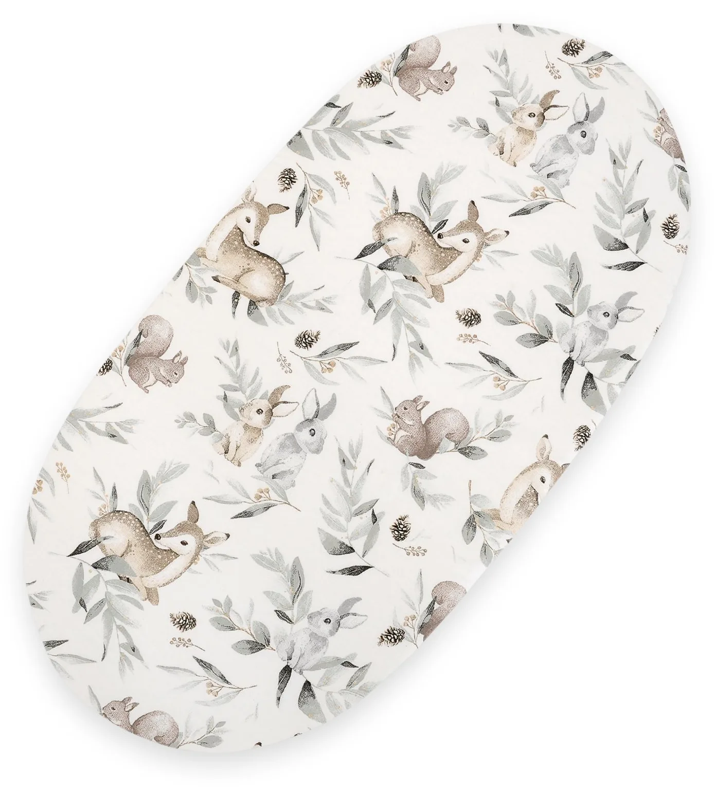 Prześcieradło bawełniane do kosza Mojżesza Boho wózka gondoli 75x35 cm - beżowe