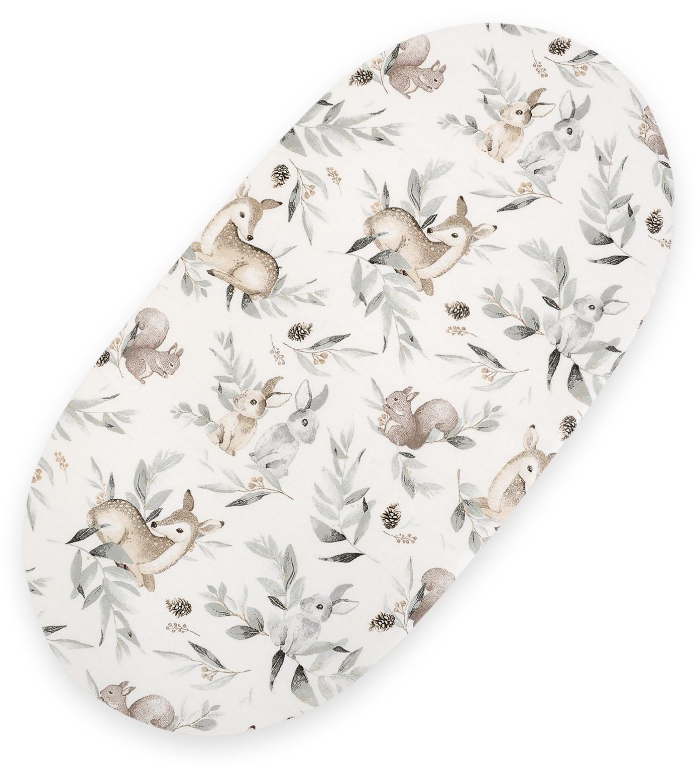 Prześcieradło bawełniane do kosza Mojżesza Boho wózka gondoli 75x35 cm - beżowe