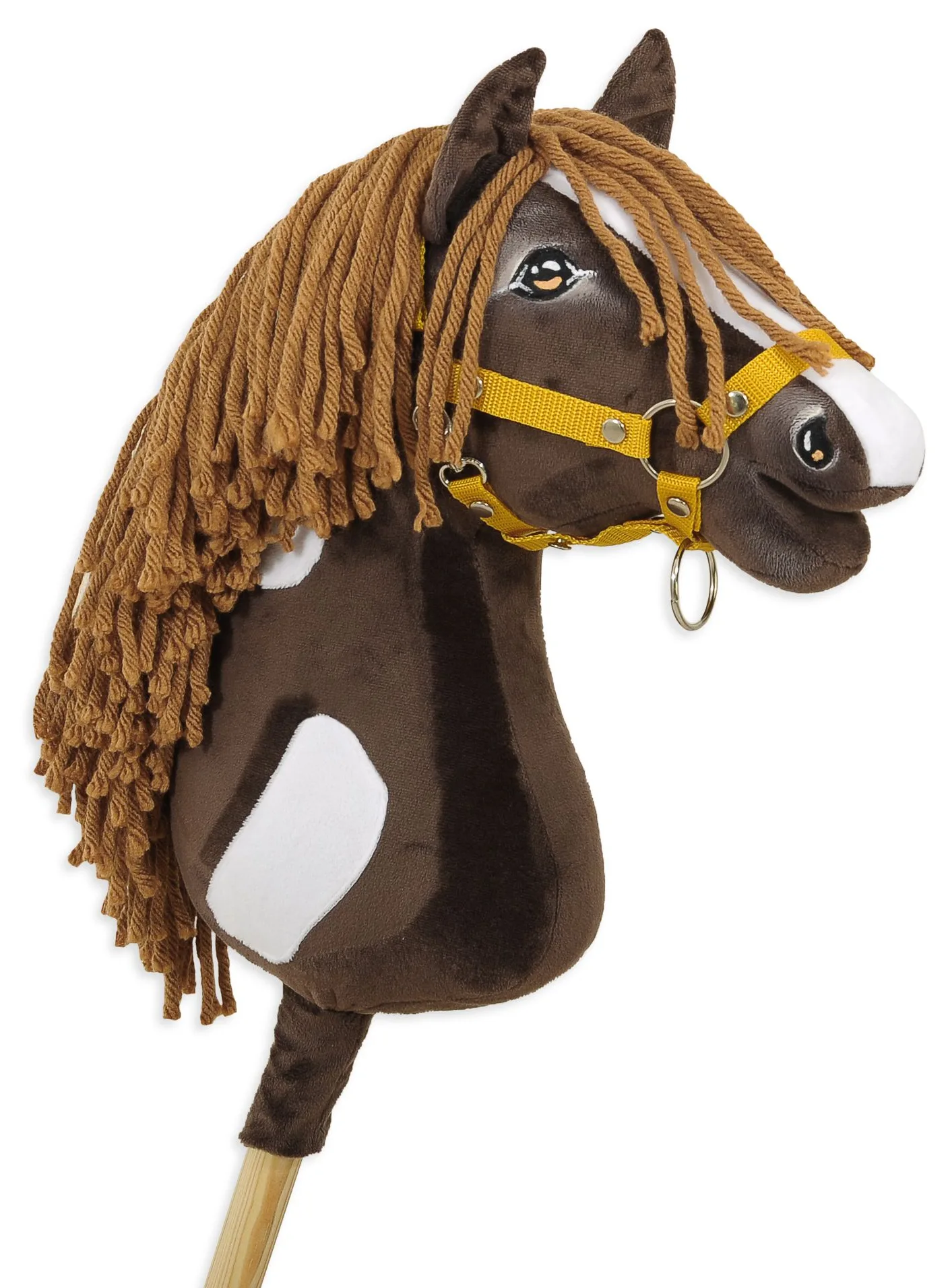 Hobby Horse Duży koń na kiju Premium - western ciemnogniady z brązową grzywą A3