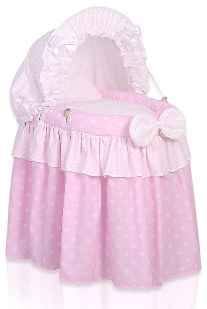 Wózek dla lalek Kosz Mojżesza dla lalek z budką LITTLE PRINCESS fioletowy