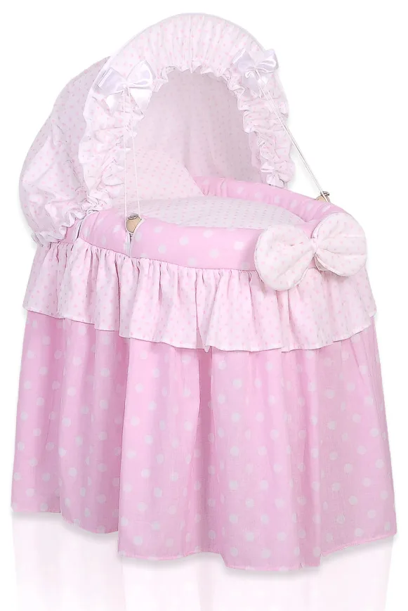 Wózek dla lalek Kosz Mojżesza dla lalek z budką LITTLE PRINCESS fioletowy
