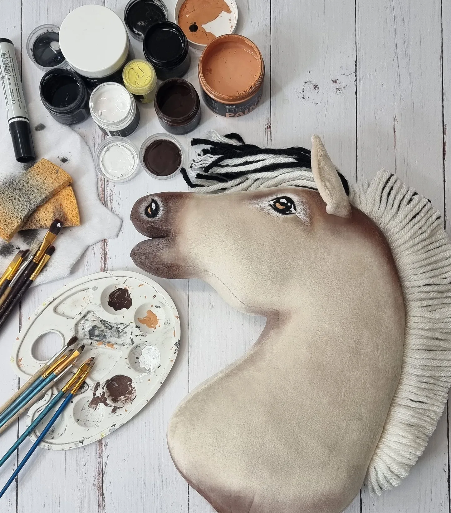 Hobby Horse Duży koń na kiju Premium - fiord koń fiordzki A3
