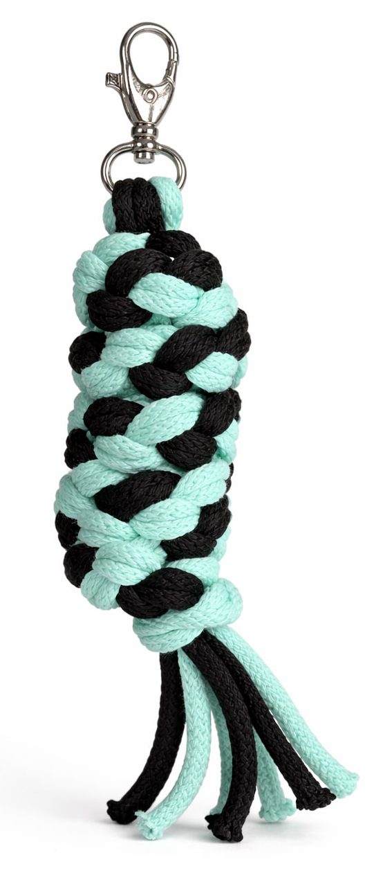 Uwiąz dla konia Hobby Horse pleciony ze sznurka – czarno-różowy