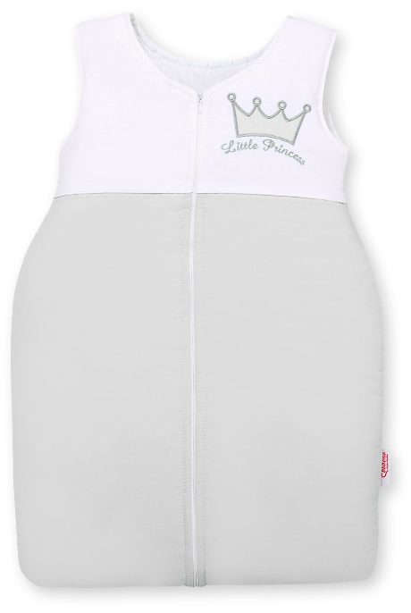Śpiworek dla dzieci bawełniany M 6-12 mcy TOG 2.5 całoroczny ocieplany Little Princess szary