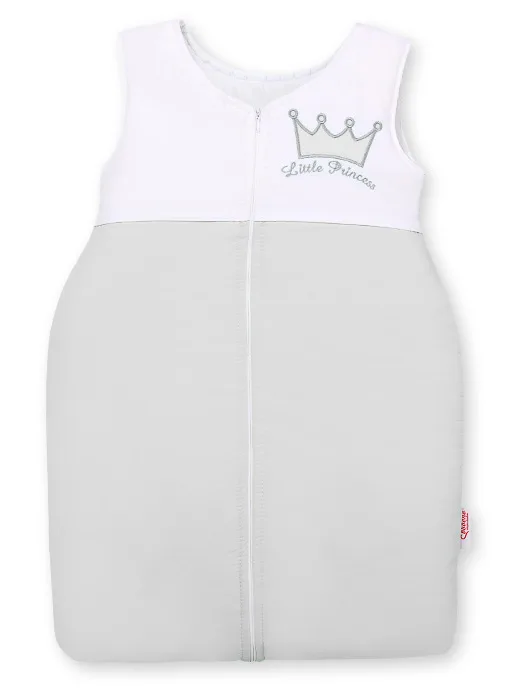 Śpiworek dla dzieci bawełniany M 6-12 mcy TOG 2.5 całoroczny ocieplany Little Princess szary