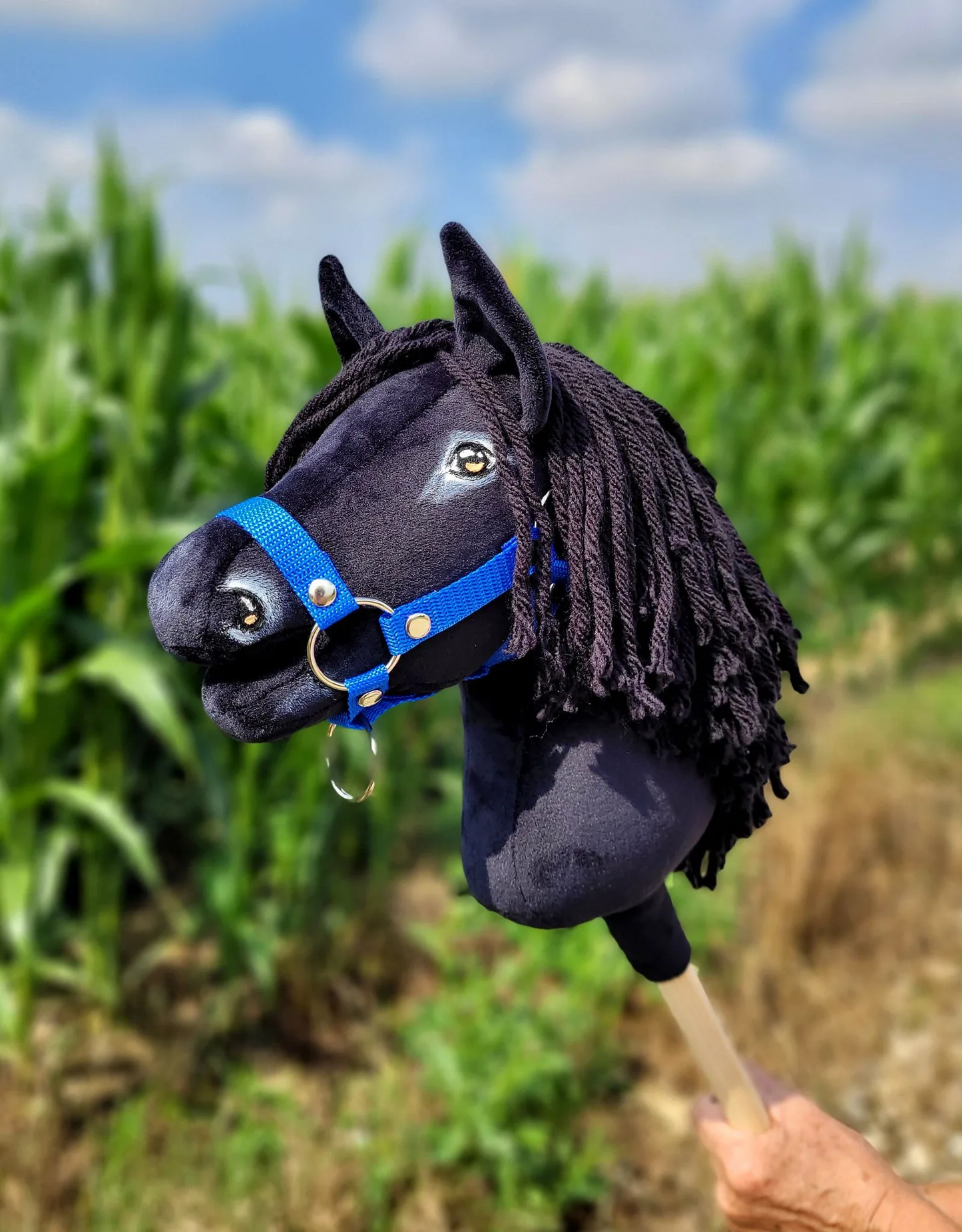 Hobby Horse Średni koń na kiju Premium czarny kary A4