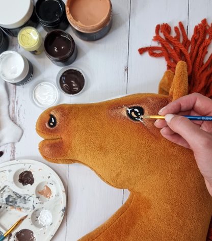 Hobby Horse Duży koń na kiju Premium - kasztan A3