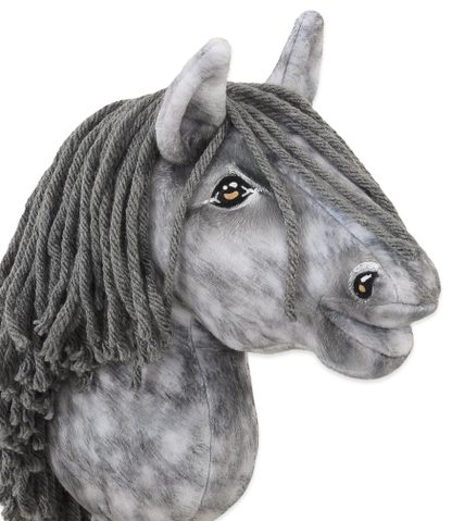 Hobby Horse Mały koń na kiju Premium siwek jabłkowity z siwą grzywą A5
