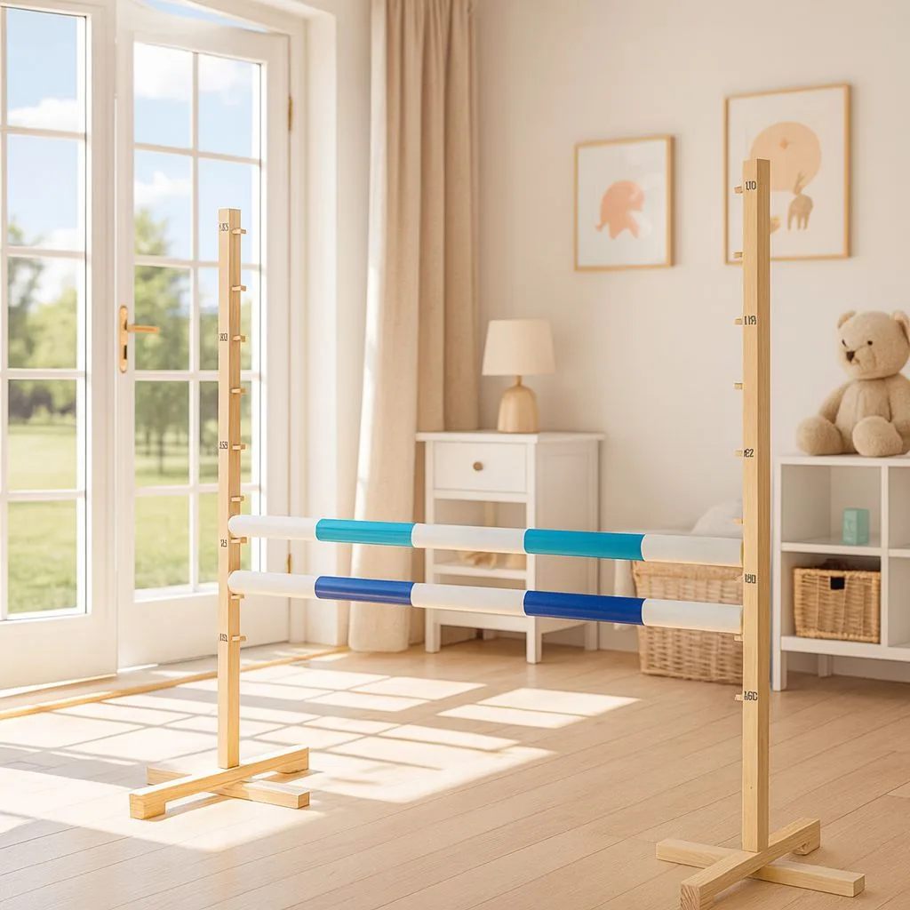 Przeszkoda skokowa do Hobby Horse 120cm, dwie belki - jasny niebieski i ciemny niebieski