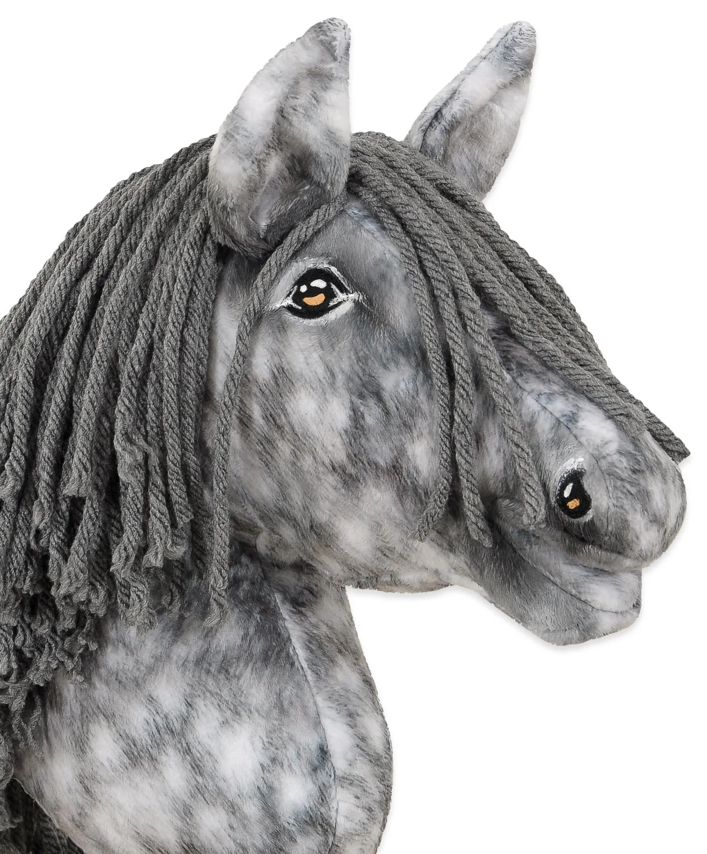 Hobby Horse Średni koń na kiju Premium siwek jabłkowity z siwą grzywą A4