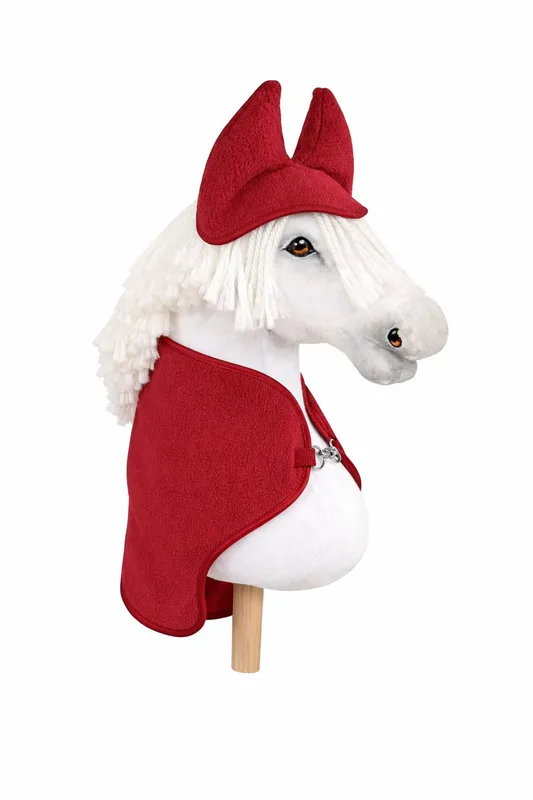Zestaw dla Hobby Horse uniwersalny A4 i A5: polarowa derka + nauszniki – bordo