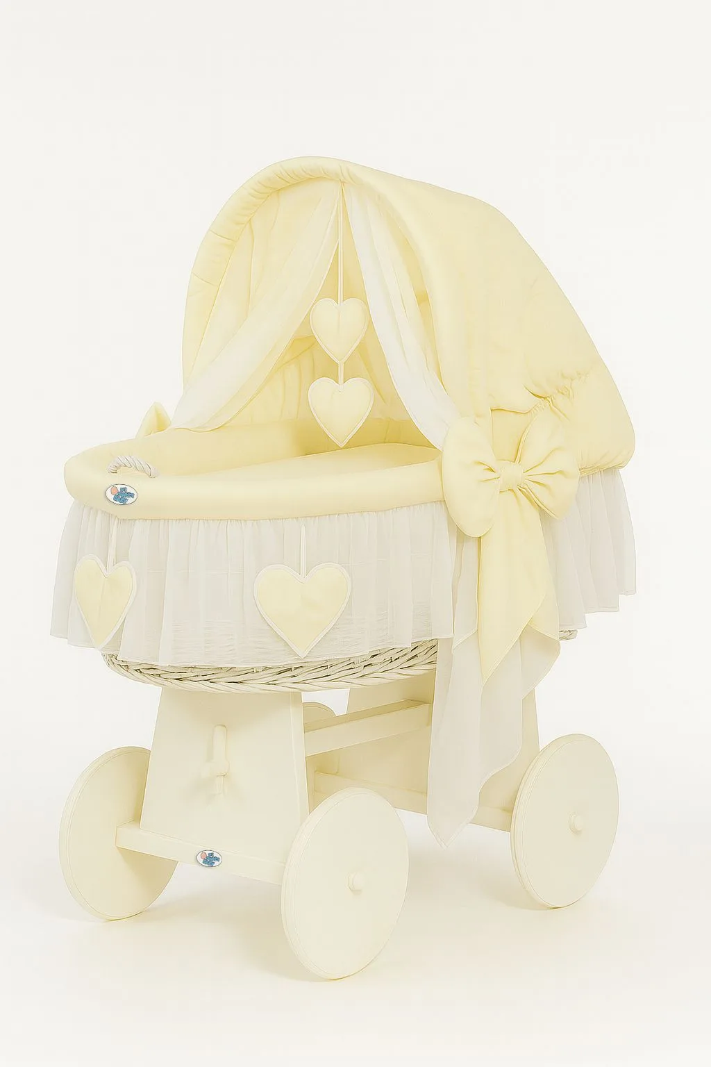 Kosz Mojżesza z budką- Little Angel biały