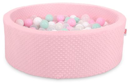 Suchy basen minky H-30 cm z piłkami 300szt. - różowy