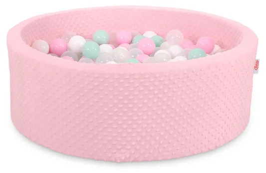 Suchy basen minky H-30 cm z piłkami 300szt. - różowy