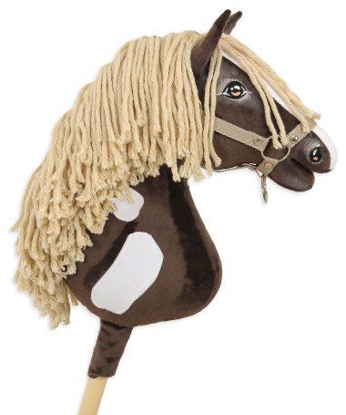 Hobby Horse Duży koń na kiju Premium - western IV ciemnogniady z jasną grzywą A3