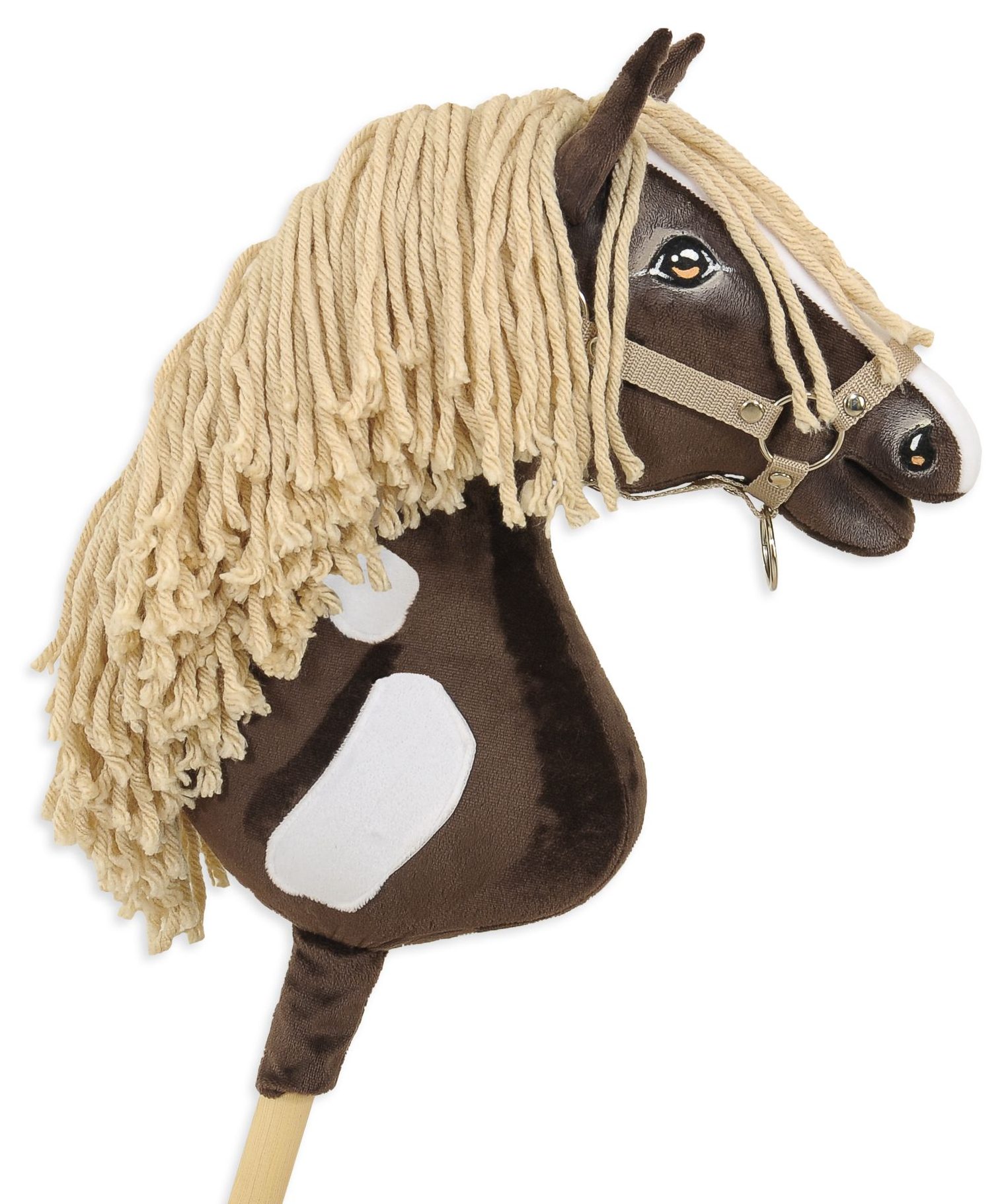 Hobby Horse Duży koń na kiju Premium - western IV ciemnogniady z jasną grzywą A3