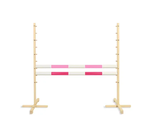 Przeszkoda skokowa do Hobby Horse 120cm, dwie belki - jasny róż i ciemny róż