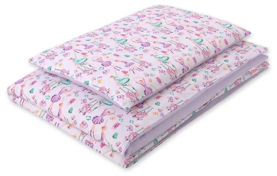 Dwustronna pościel dla dzieci 2-częściowa bawełniana 140x200 Junior - bajkowe księżniczki