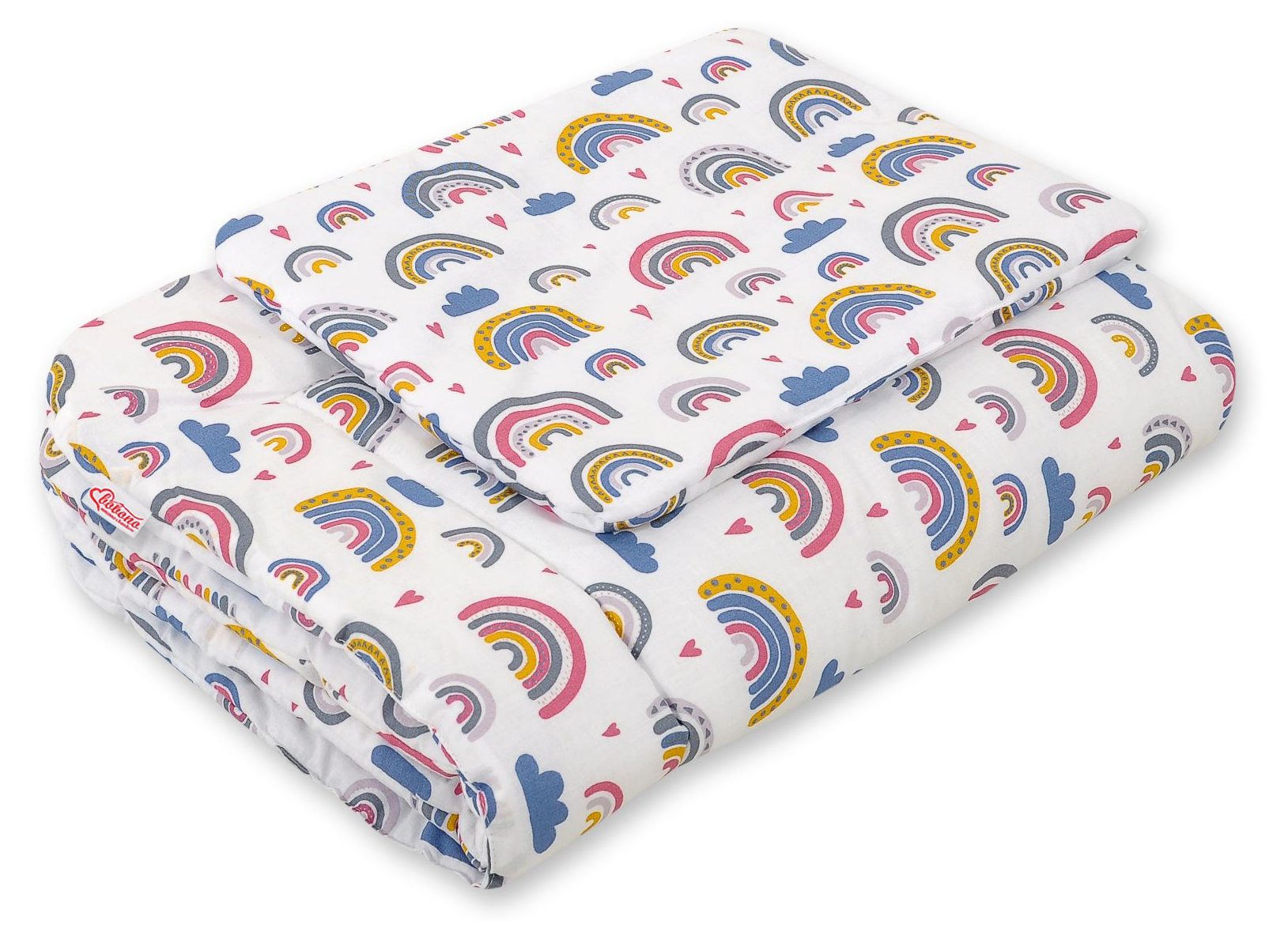 Komplet pościeli dla niemowląt z wypełnieniem 2-cz 75x100cm NEWBORN - misie niebieskie