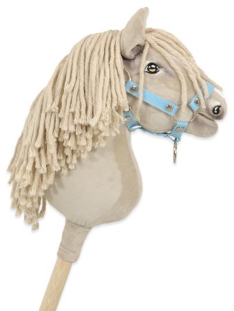 Hobby Horse Średni koń na kiju Premium kremowy cremello A4