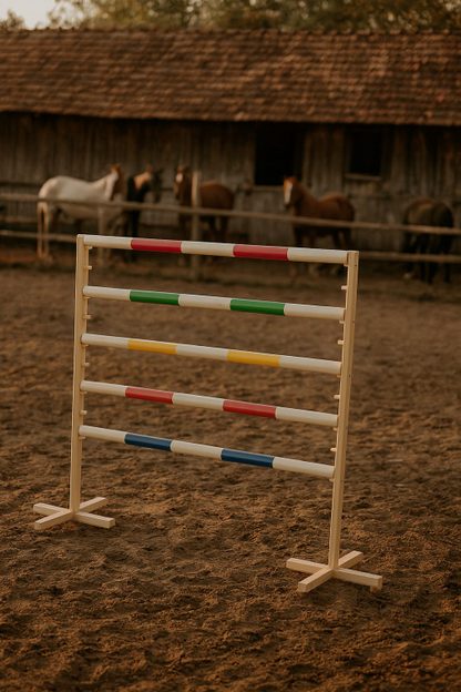 Przeszkoda skokowa do Hobby Horse 120cm, dwie belki - czerwona i niebieska