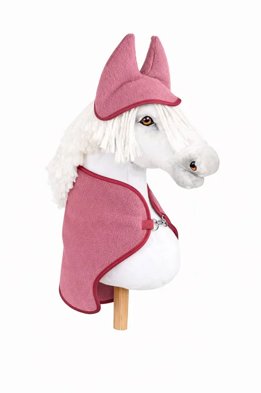 Zestaw dla Hobby Horse uniwersalny A4 i A5: polarowa derka + nauszniki – jagodowy