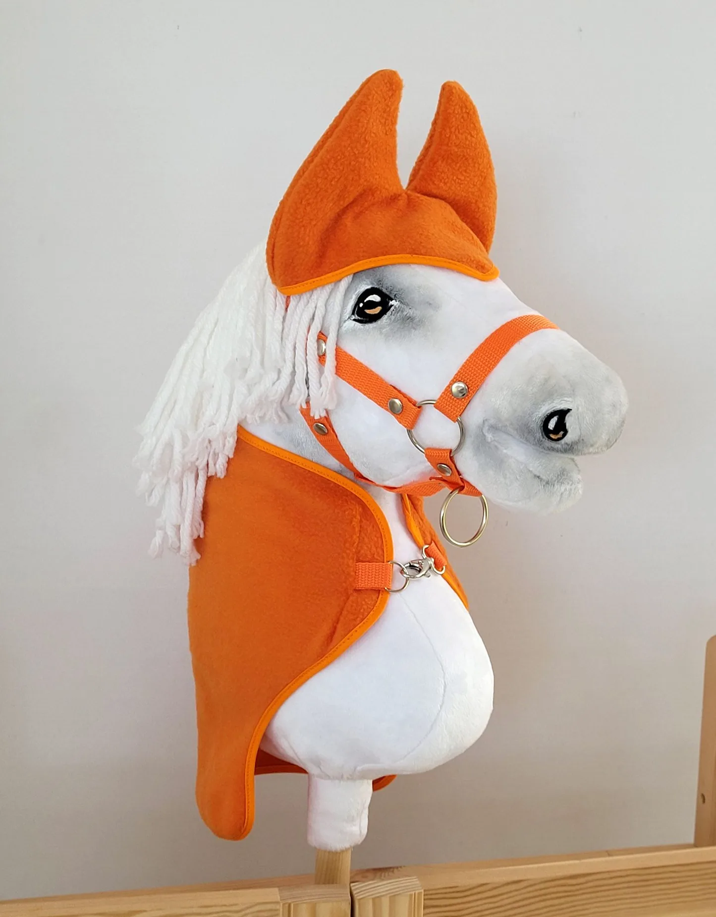 Zestaw dla Hobby Horse uniwersalny A4 i A5: polarowa derka + nauszniki – pomarańczowy