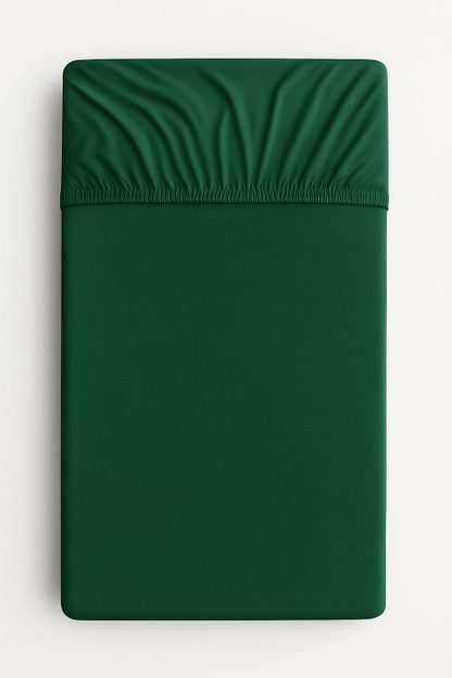 Prześcieradło bawełniane z gumką do łóżeczka 120x60 cm - miętowe