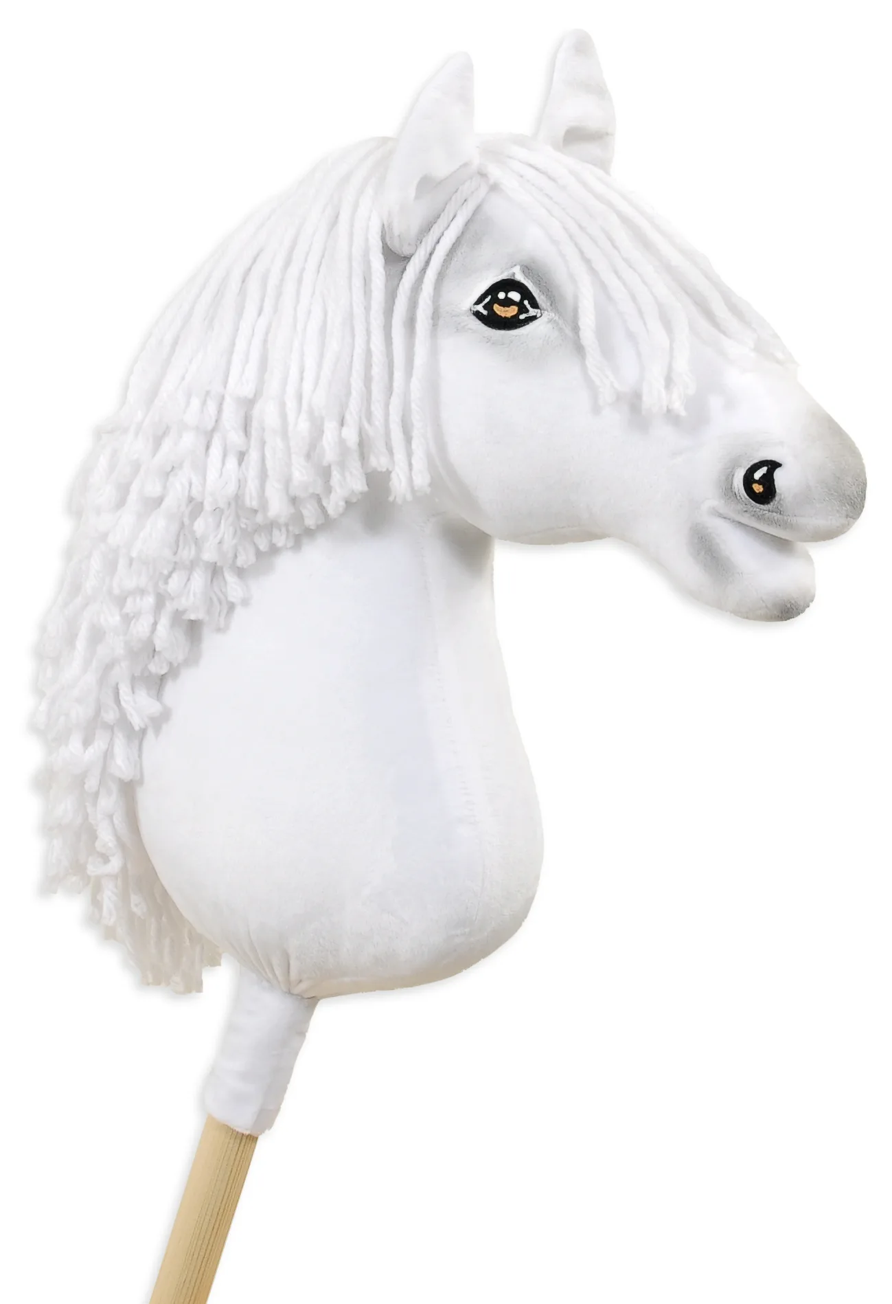 Hobby Horse Duży koń na kiju Premium - biały A3