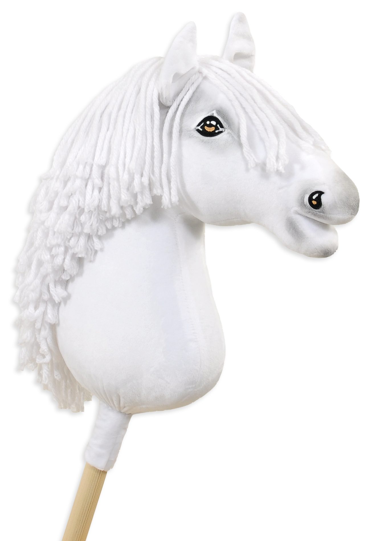 Hobby Horse Duży koń na kiju Premium - biały A3