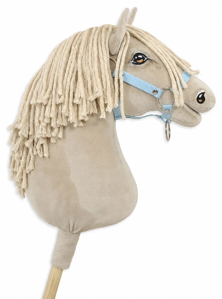 Hobby Horse Duży koń na kiju Premium - cremello A3