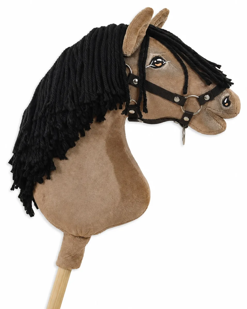 Hobby Horse Duży koń na kiju Premium - maść jelenia A3