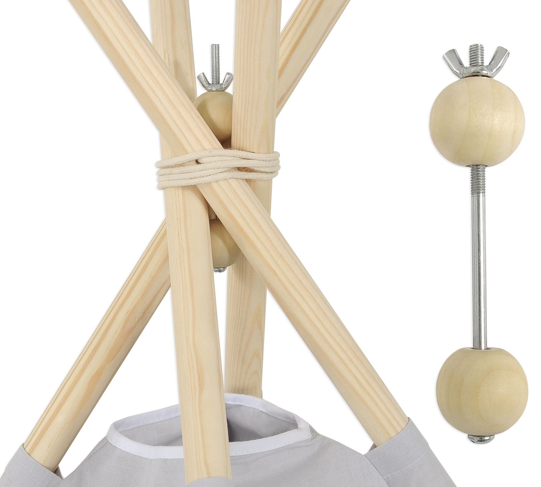 Stabilizator do tipi drewniany